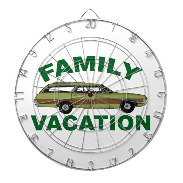 80s Family Vacation Dart Board (Front)