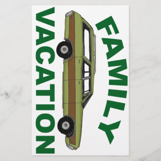 80s Family Vacation Stationery