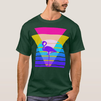 80s Flamingo Nostalgic Graphic T-Shirt