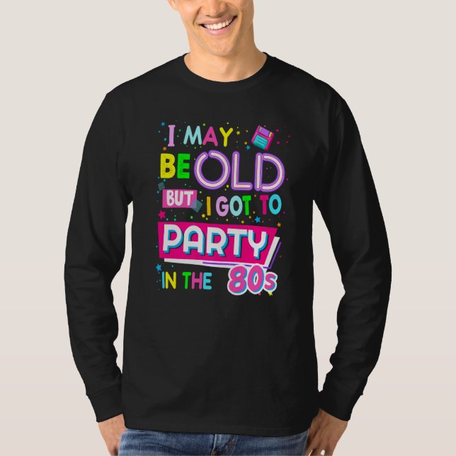 80s For Women Rave Outfit & 1980s Fancy Dress T-Shirt (Front)
