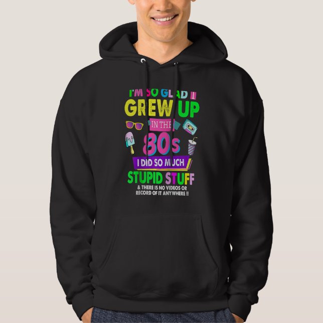 80s For Women Rave Outfit & 80s Festival Costume R Hoodie (Front)
