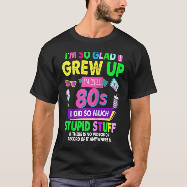 80s For Women Rave Outfit & 80s Festival Costume R T-Shirt (Front)