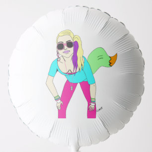 80s foxy girl balloon