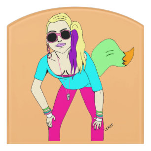 80s foxy girl   door sign