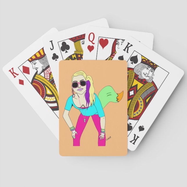 80s foxy girl poker cards (Back)