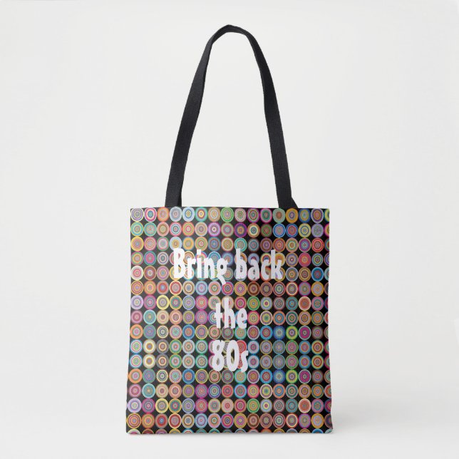 80s Funky Nostalgia Stylish Sophisticated Fancy Tote Bag (Front)