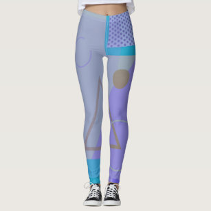 80s Purple Leggings With Statement Print Germany Vintage Maximalist Sporty  Leggings -  Canada