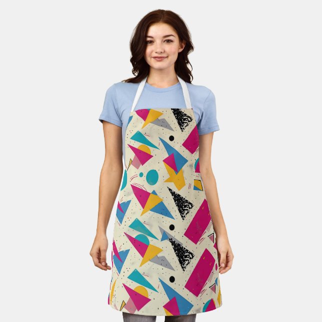 80s Geometric Pattern Apron (Worn)