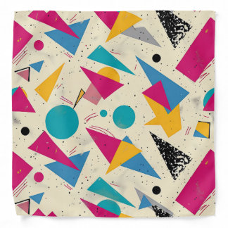 80s Geometric Pattern Bandana