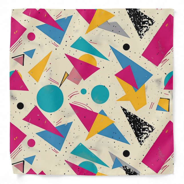 80s Geometric Pattern Bandana (Front)