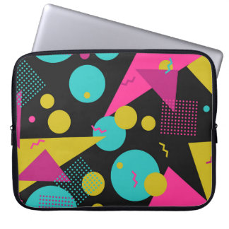 80s geometric seamless pattern with memphis elemen laptop sleeve