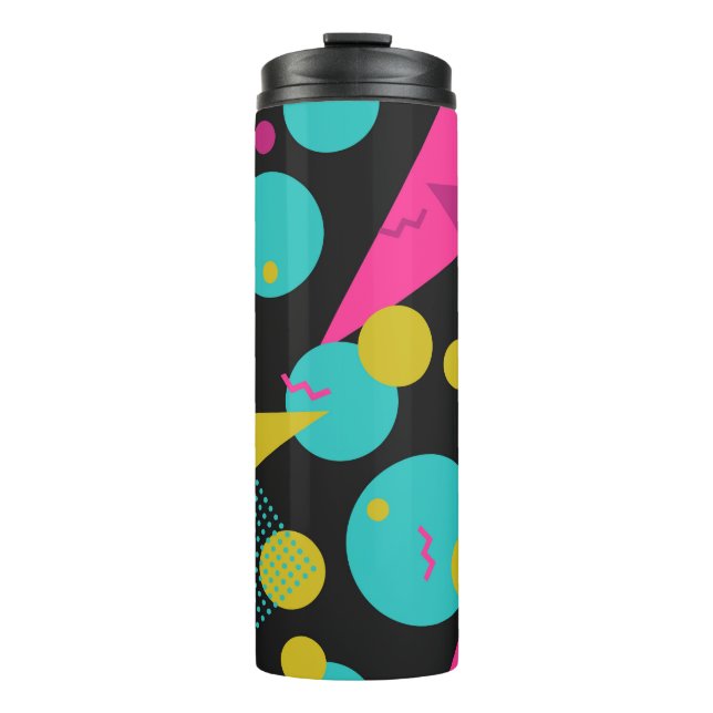 80s geometric seamless pattern with memphis elemen thermal tumbler (Front)