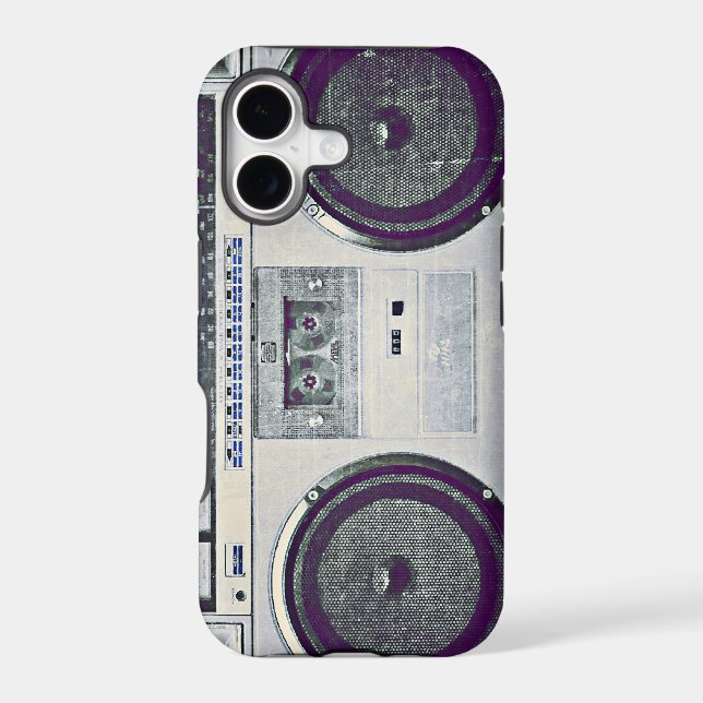 80's ghetto blaster iphone case (Back)