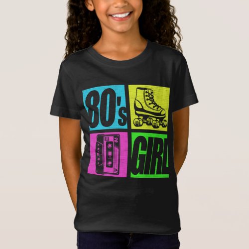 80s Girl 1980s Fashion 80 Theme Party Eighties  T_Shirt