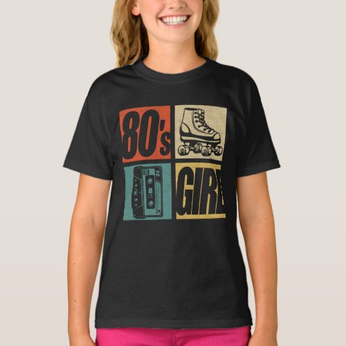 80s Girl 1980s Fashion 80 Theme Party Eighties  T_Shirt