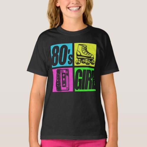 80s Girl 1980s Fashion 80 Theme Party Eighties  T_Shirt