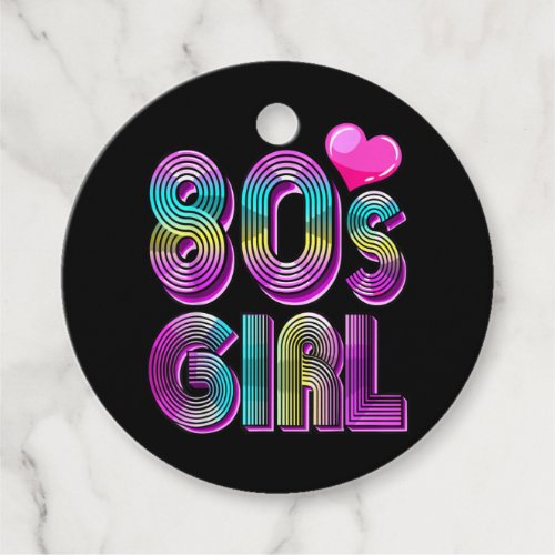 80s Girl Birthday Party Costume Retro Vintage Favor Tags