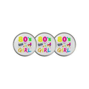 80's Girl Birthday Party Costume Retro Vintage Gif Golf Ball Marker