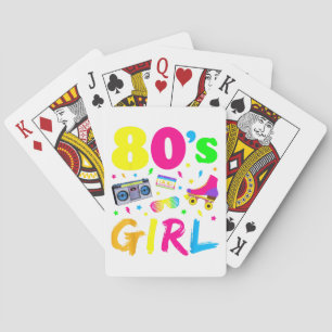 80's Girl Birthday Party Costume Retro Vintage Gif Poker Cards