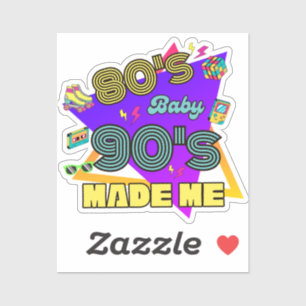 80s Girl Theme Eighties Sticker