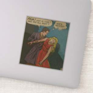 80s Golden age horror comics   scary vintage Sticker