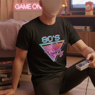 80s Good Vibes Only Pink & Purple Retro Synthwave T-Shirt