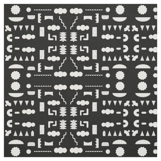 80s Graphic Geometric Pattern Fabric (Swatch)