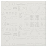 80s Graphic Geometric Pattern on White Fabric