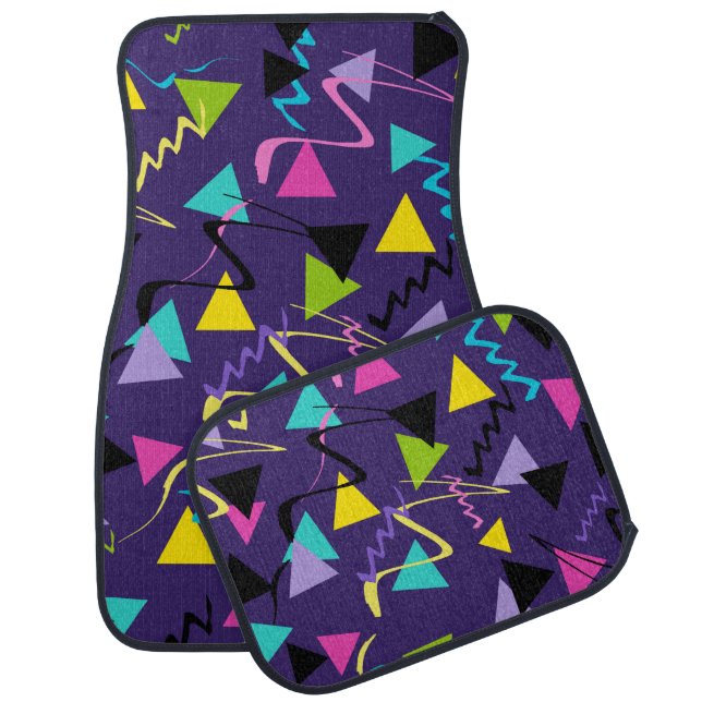 80s Groovy Neon Vibes #1 #decor #art Car Floor Mat (Set)