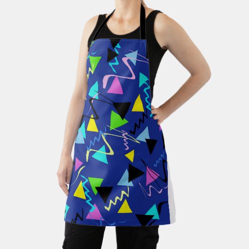 80s Groovy Neon Vibes 2 decor art Apron