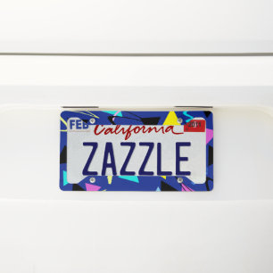 80s Groovy Neon Vibes #2 #decor #art License Plate Frame