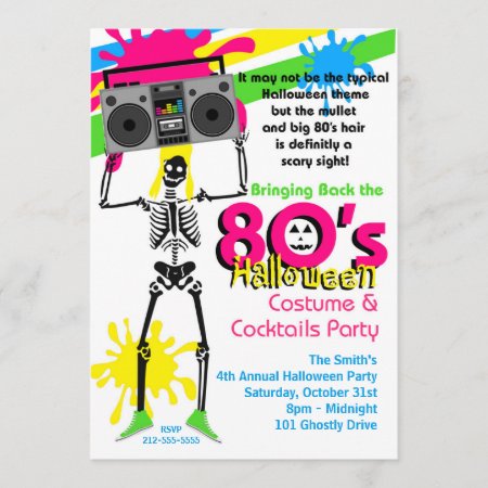 80s Halloween Party Invitation