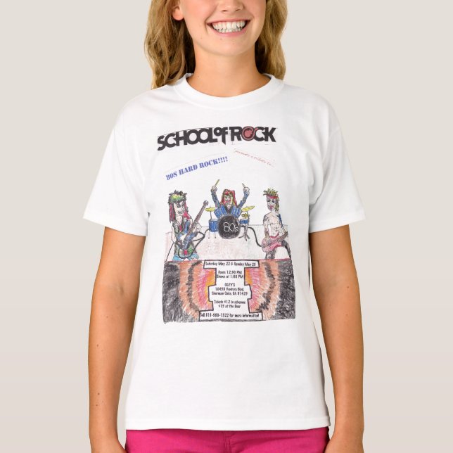 80's Hard Rock  Flier T-Shirt (Front)