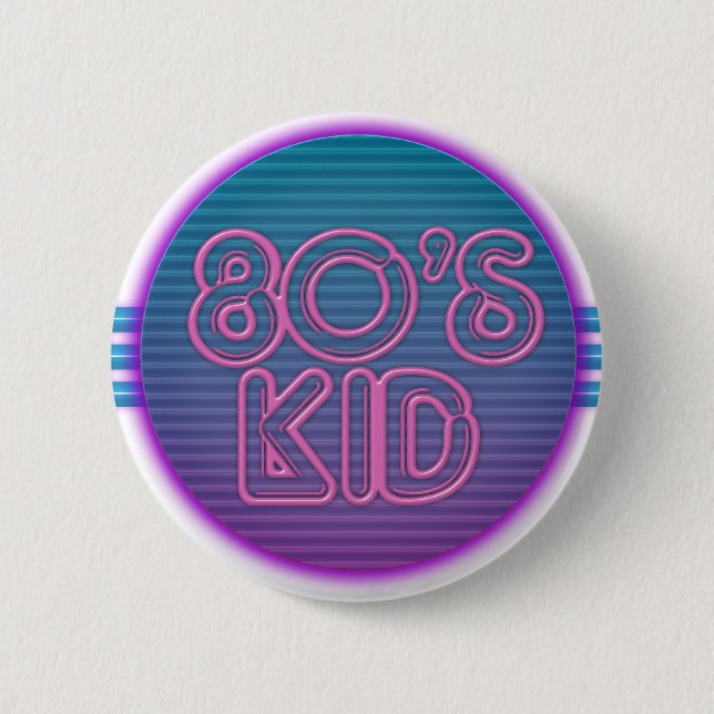 80's Kid Purple Button (Front)