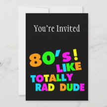 80's Like Totally Rad Dude Neon