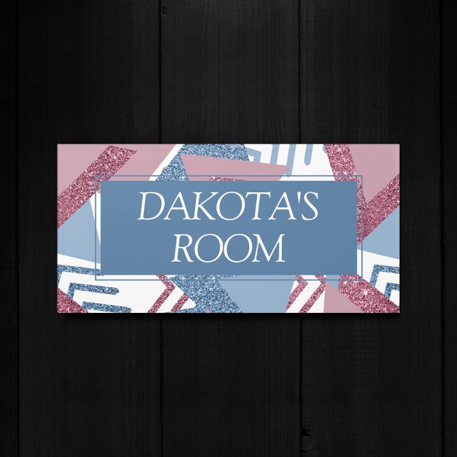 80s Lunar Abstract | Coastal Memphis Pastel Custom Door Sign (Creator Uploaded)