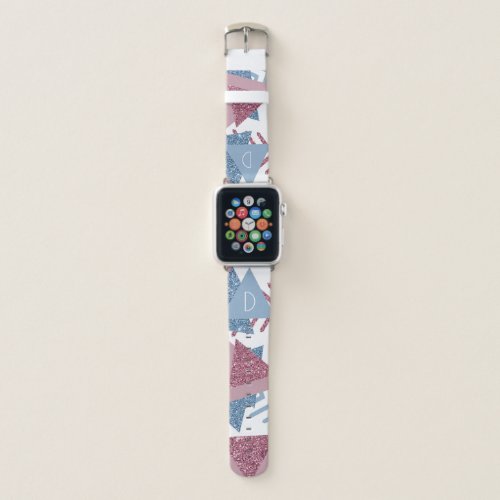 80s Lunar Abstract  Coastal Memphis Pastel Shapes Apple Watch Band