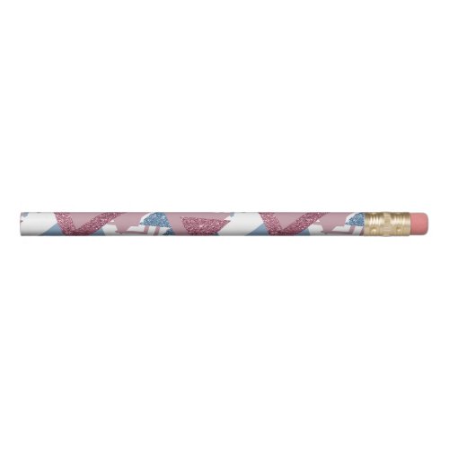 80s Lunar Abstract  Dusty Mauve Pink and Blue Pencil