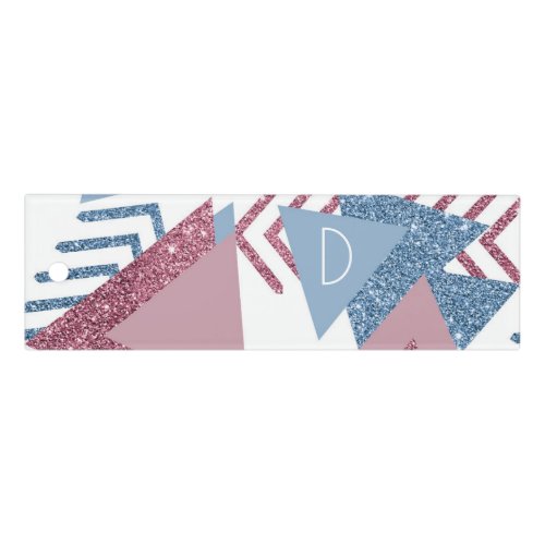 80s Lunar Abstract  Dusty Pink and Blue Custom Ruler