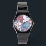 80s Lunar Abstract | Dusty Pink and Blue Custom Watch<br><div class="desc">#abstractart Soft, pretty, and feminine dusty hued retro 90s modern contemporary Memphis geometric abstract shapes in late 1980s and 1990s style lunar twilight coastal pastel palette - blue, pink, green, and purple - various shapes and lines with a vintage mature twist for a cool modern pattern. For other colors or...</div>