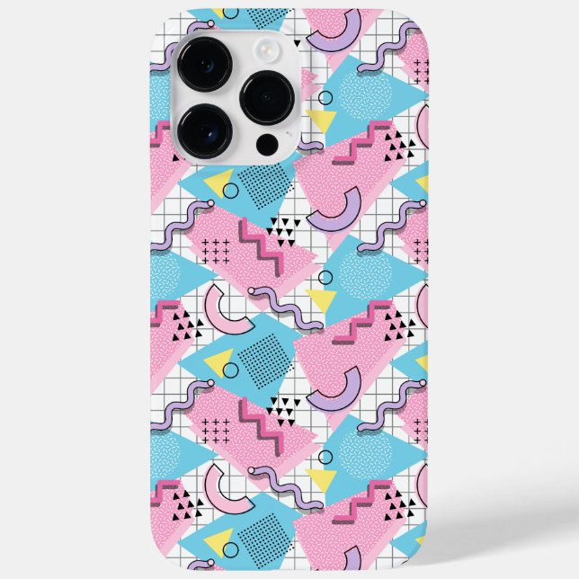80's Memphis Active Pink Light Blue Case-Mate iPhone Case (Back)