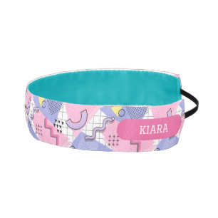 80's Memphis Active Pink Lilac Athletic Headband