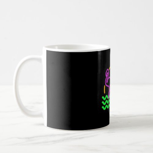 80s Miami Retro Neon Pink Flamingo T_Shirt Coffee Mug