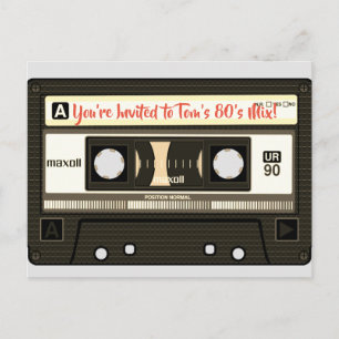 80's Mix Tape Personalized Postcard