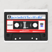 80's Mix Tape Personalized Postcard