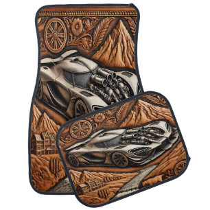 80s Muscle Car in Scenic Splendor Floor Mat