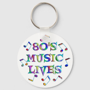 80s Music Lives Keychain