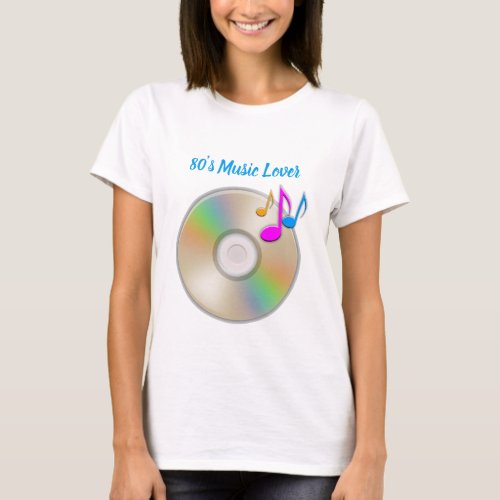 80s Music Lover Womens Basic T_Shirt