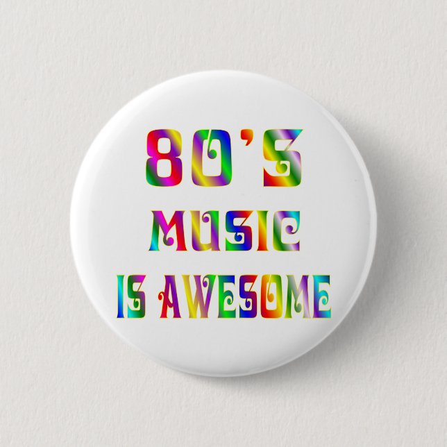80s Music Pinback Button (Front)
