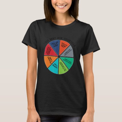 80s Music Retro Lyrics Pie Chart You May Ask Your T_Shirt